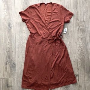 Rust Colored Wrap Dress